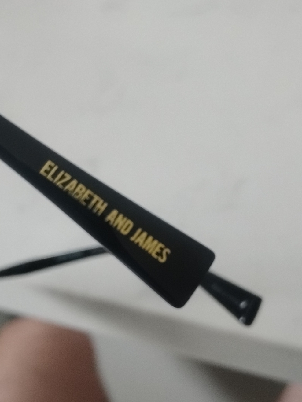 Elizabeth and James Black Slim Oval Sunglasses - Picture 4 of 12
